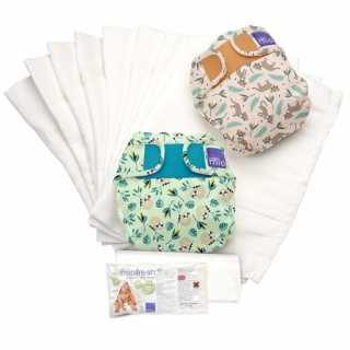 Lot de couches lavables MIOSOFT Forêt Tropicale A Taille 2 - Bambino Mio