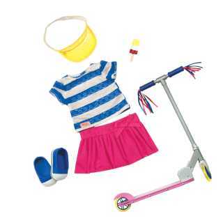 Tenue Deluxe Ensemble avec trottinette - Our Generation