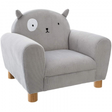 Pack : Fauteuil enfant chat gris avec Coussin rond chat - Atmosphera For Kids Pack : Fauteuil enfant chat gris avec Coussin rond chat - Atmosphera For Kids