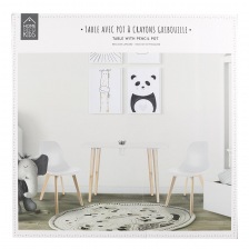 Table avec pot a crayons Gribouille - Home Deco Kids Table avec pot a crayons Gribouille - Home Deco Kids