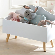 Coffre à jouets en bois Nuage Blanc - Atmosphera For Kids Coffre à jouets en bois Nuage Blanc - Atmosphera For Kids