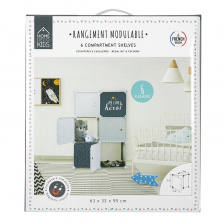 Rangement modulable 6 cubes garçon - Home Deco Kids Rangement modulable 6 cubes garçon - Home Deco Kids