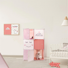 Rangement modulable 6 cubes fille - Home Deco Kids Rangement modulable 6 cubes fille - Home Deco Kids