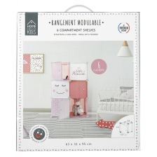 Rangement modulable 6 cubes fille - Home Deco Kids Rangement modulable 6 cubes fille - Home Deco Kids