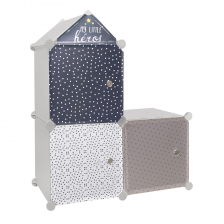 Rangement modulable 3 cubes garçon - Home Deco Kids Rangement modulable 3 cubes garçon - Home Deco Kids