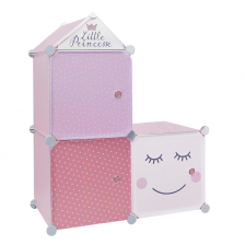 Rangement modulable 3 cubes fille - Home Deco Kids Rangement modulable 3 cubes fille - Home Deco Kids