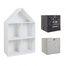 Meuble Maison avec 2 cubes de rangement garçon - Home Deco Kids Meuble Maison avec 2 cubes de rangement garçon - Home Deco Kids
