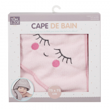 Cape de bain bébé rose - Tom & Zoé Cape de bain bébé rose - Tom & Zoé