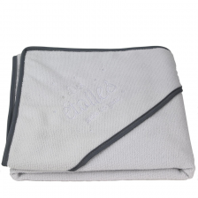 Cape de bain bébé gris - Tom & Zoé Cape de bain bébé gris - Tom & Zoé