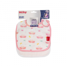 Lot de 2 bavoirs bébé en mousseline Rose - Nuby Lot de 2 bavoirs bébé en mousseline Rose - Nuby