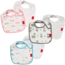 Lot de 2 bavoirs bébé en mousseline Rose - Nuby Lot de 2 bavoirs bébé en mousseline Rose - Nuby