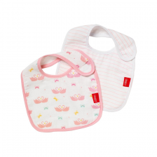 Lot de 2 bavoirs bébé en mousseline Rose - Nuby Lot de 2 bavoirs bébé en mousseline Rose - Nuby