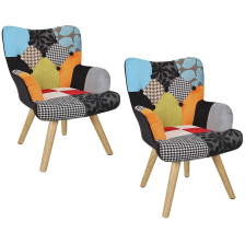 Lot De 2 Fauteuils Helsinki Patchwork Enfant - Home Deco Kids Lot De 2 Fauteuils Helsinki Patchwork Enfant - Home Deco Kids