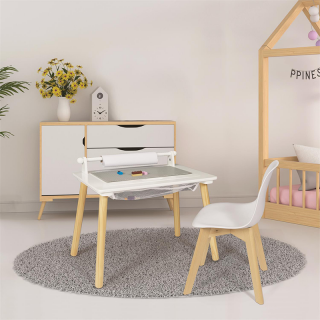 Bureau école maternelle 2 en 1 Compatible Brique - Home Deco Kids