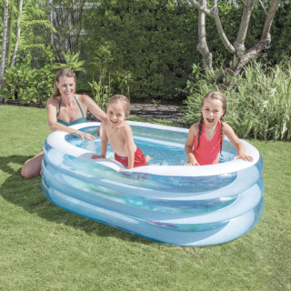 Petite piscine ovale baleine 163X107x46 - Intex