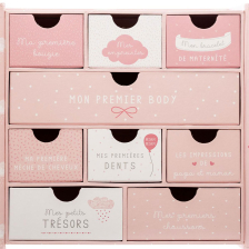 Coffret souvenir de naissance Nuage Rose - Atmosphera for kids Coffret souvenir de naissance Nuage Rose - Atmosphera for kids