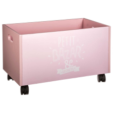 Coffre à jouets rose à roulettes - Atmosphera For Kids Coffre à jouets rose à roulettes - Atmosphera For Kids