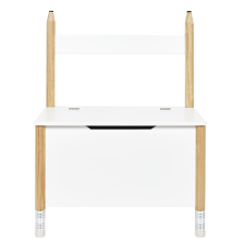 Coffre banc crayon Blanc - Home Deco Kids Coffre banc crayon Blanc - Home Deco Kids