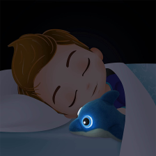 Veilleuse peluche dauphin Bleu - Buki Veilleuse peluche dauphin Bleu - Buki