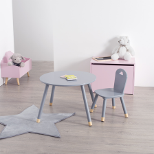 Table enfant douceur Gris - Atmosphera For Kids Table enfant douceur Gris - Atmosphera For Kids