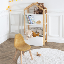 Bibliothèque Maison En Bois Blanc - Atmosphera For Kids Bibliothèque Maison En Bois Blanc - Atmosphera For Kids