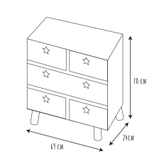 Commode Like a star Blanc - Home Deco Kids Commode Like a star Blanc - Home Deco Kids