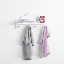 Patère / etagère 2 en 1 nuage Blanc - Atmosphera For Kids Patère / etagère 2 en 1 nuage Blanc - Atmosphera For Kids
