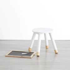 Tabouret enfant en bois douceur Blanc - Atmosphera For Kids Tabouret enfant en bois douceur Blanc - Atmosphera For Kids