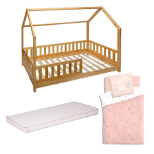 Lit enfant avec matelas et parure de lit Chat - Atmosphera For Kids Lit enfant avec matelas et parure de lit Chat - Atmosphera For Kids
