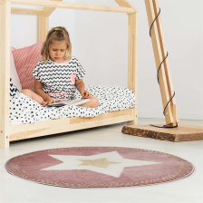 Tapis rond étoile Rose - Home Deco Kids Tapis rond étoile Rose - Home Deco Kids