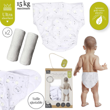 Couche lavable avec inserts - Tom & Zoé Couche lavable avec inserts - Tom & Zoé