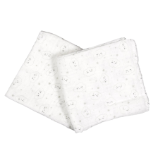 Lot de 2 langes bébé coton - Tom & Zoé Lot de 2 langes bébé coton - Tom & Zoé