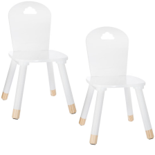 Lot de 2 chaises enfant Blanc - Atmosphera For Kids Lot de 2 chaises enfant Blanc - Atmosphera For Kids