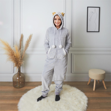 Combinaison hibou adulte Gris - Home Deco Kids Combinaison hibou adulte Gris - Home Deco Kids