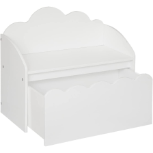 Banc coffre douceur nuage Blanc - Atmosphera For Kids Banc coffre douceur nuage Blanc - Atmosphera For Kids