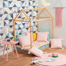 Cabane enfant en pin naturel 126cm - Atmosphera For Kids Cabane enfant en pin naturel 126cm - Atmosphera For Kids