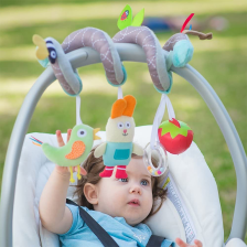 Jouet de voyage pour bébé spirale jardin - Taf Toys Jouet de voyage pour bébé spirale jardin - Taf Toys