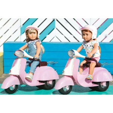 Scooter pour poupée Rose et Blanc - Our Generation Scooter pour poupée Rose et Blanc - Our Generation