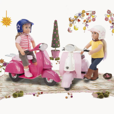 Scooter pour poupée Rose et Blanc - Our Generation Scooter pour poupée Rose et Blanc - Our Generation