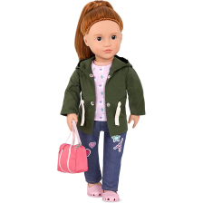 Tenue Deluxe Chemise Lamas et Vest Kaki - Our Generation Tenue Deluxe Chemise Lamas et Vest Kaki - Our Generation