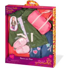 Tenue Deluxe Chemise Lamas et Vest Kaki - Our Generation Tenue Deluxe Chemise Lamas et Vest Kaki - Our Generation