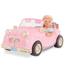 Voiture Retro pour Poupée Rose - Our Generation Voiture Retro pour Poupée Rose - Our Generation