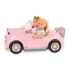 Voiture Retro pour Poupée Rose - Our Generation Voiture Retro pour Poupée Rose - Our Generation