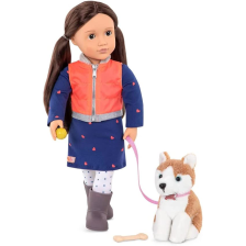 Poupée 46 cm avec son chien Leslie - Our Generation Poupée 46 cm avec son chien Leslie - Our Generation