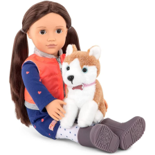 Poupée 46 cm avec son chien Leslie - Our Generation Poupée 46 cm avec son chien Leslie - Our Generation