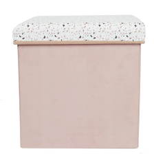 Coffre pouf pliable Terrazzo Rose - Home Deco Kids Coffre pouf pliable Terrazzo Rose - Home Deco Kids