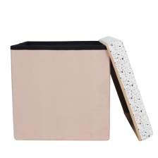 Coffre pouf pliable Terrazzo Rose - Home Deco Kids Coffre pouf pliable Terrazzo Rose - Home Deco Kids