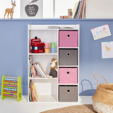 Meuble de rangement 3 niches avec 4 tiroirs Rose - Atmosphera For Kids Meuble de rangement 3 niches avec 4 tiroirs Rose - Atmosphera For Kids