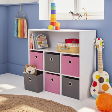 Meuble de rangement 6 paniers avec 1 niche Rose - Atmosphera For Kids Meuble de rangement 6 paniers avec 1 niche Rose - Atmosphera For Kids