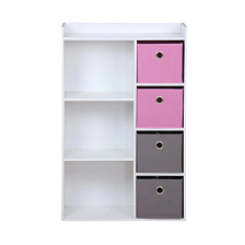 Meuble de rangement 3 niches avec 4 tiroirs Rose - Atmosphera For Kids Meuble de rangement 3 niches avec 4 tiroirs Rose - Atmosphera For Kids